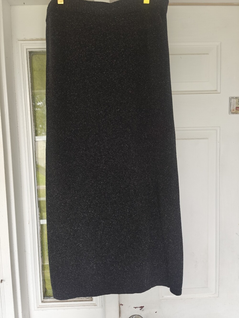 Long knit skirt silk/cotton sz. S j.jill black speckled